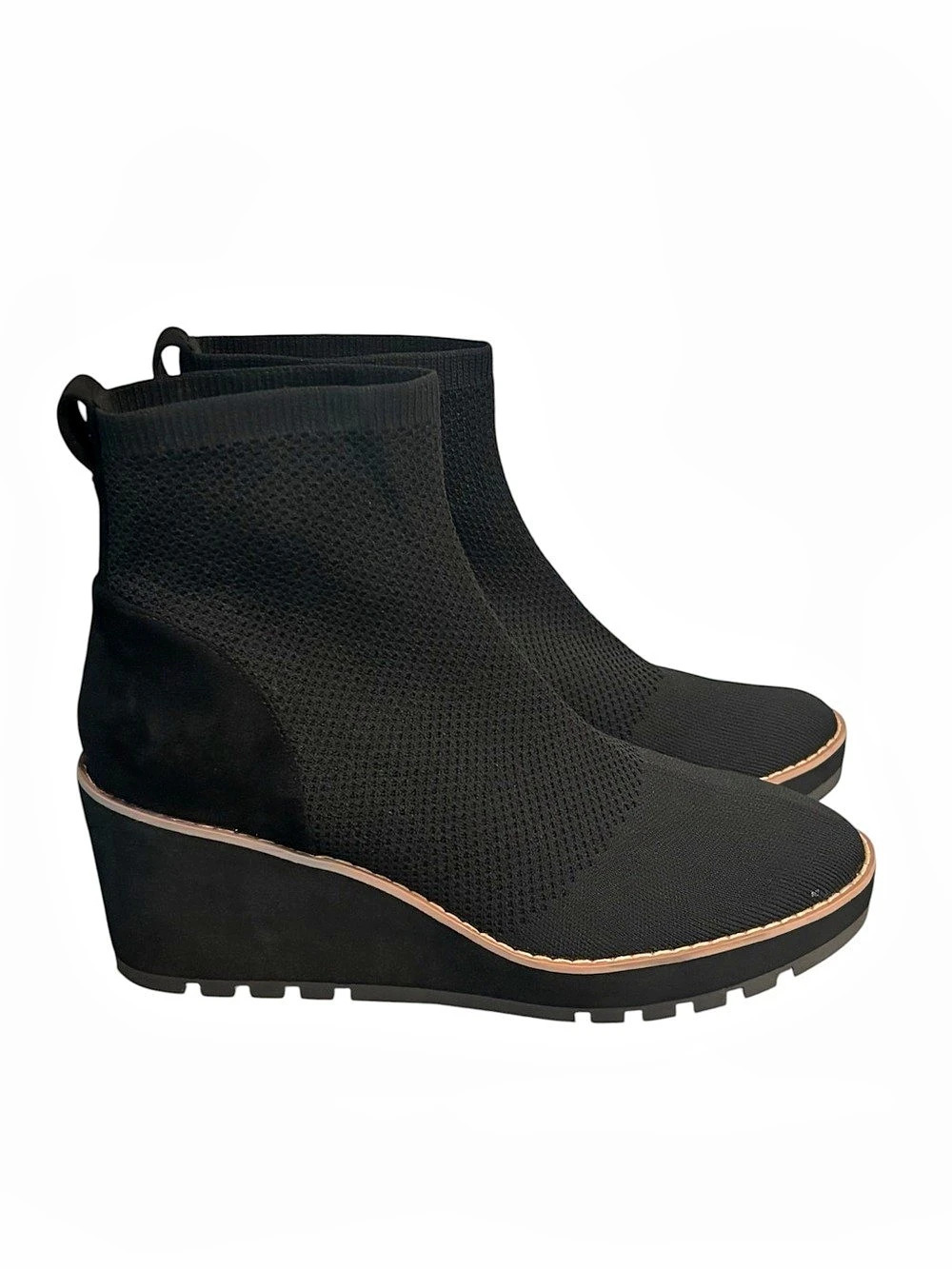 Anne Klein Black Wedge Booties Like New